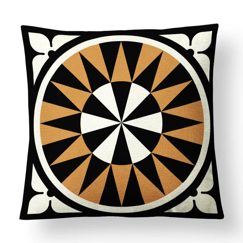 Богемная Подушка льняная Геометрическая подушка наволочка для подушки с принтом