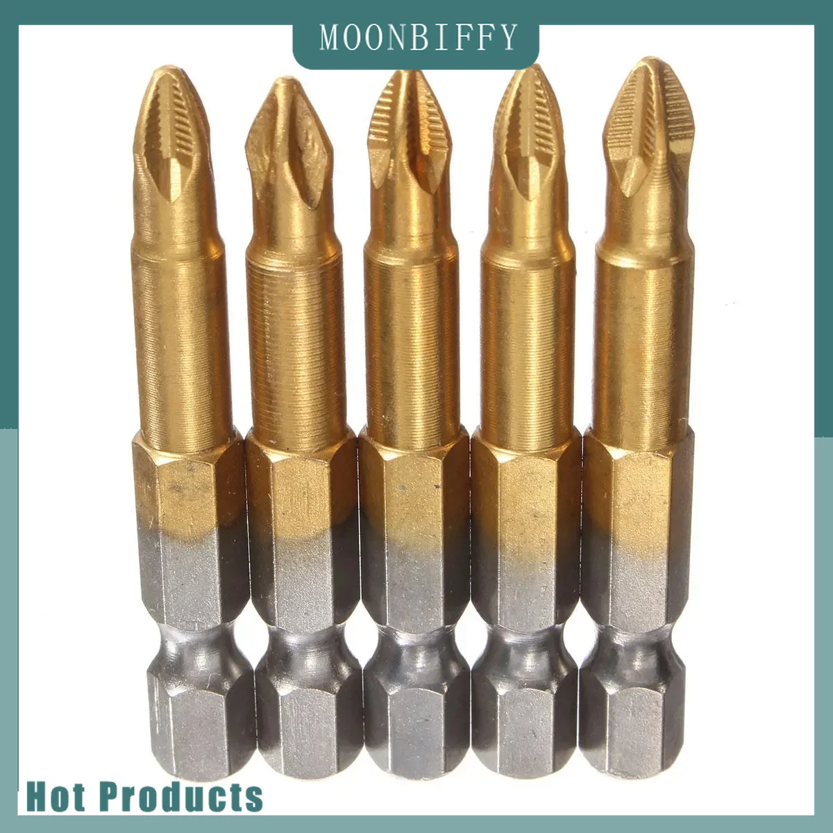 

5 шт. Нескользящие биты для электрической отвертки "; Шестигранный хвостовик биты для отвертки с титановым покрытием PH2 магнитные Биты для от...