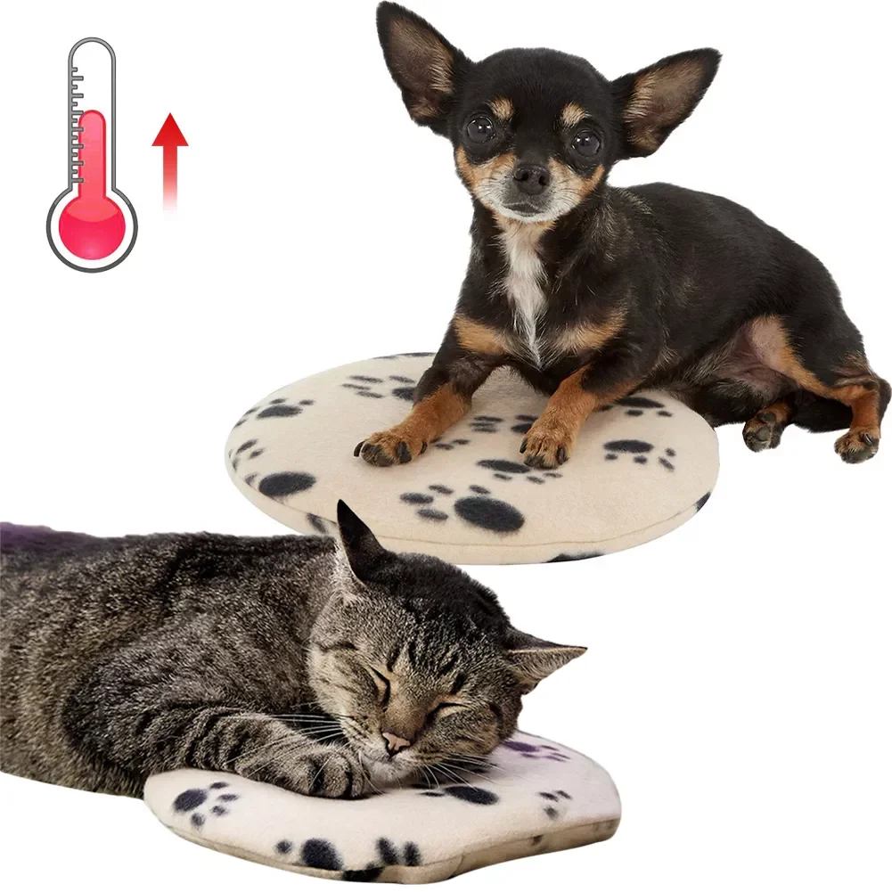 

Pet Heating Pad Microwavable Pet Dog Bed Heat Pad Portable Bite-Resistant Indoor Outdoor Warmer Pad With Replacement Cover