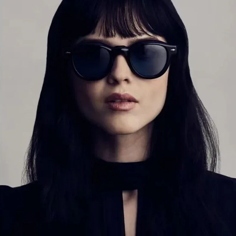 JMM Balzac новые круглые ацетатные солнцезащитные очки для мужчин и женщин высокое