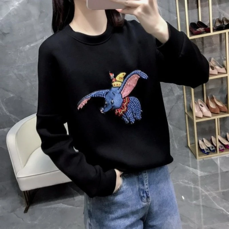 Новинка осенний свободный жакет с круглым вырезом Джокера Дамбо Wei Yi женский |