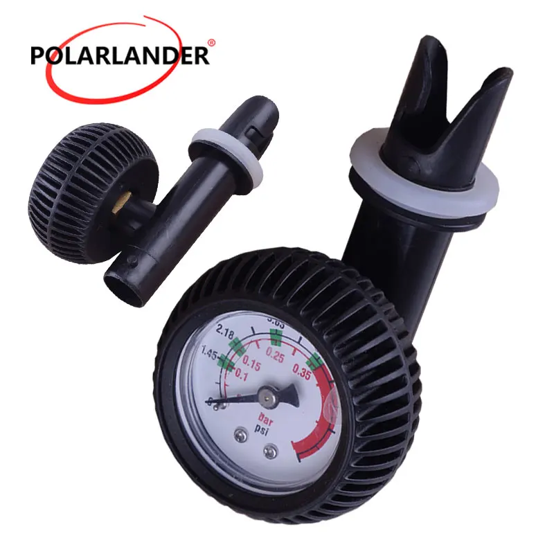 

Stable Performance Pressure Gage Inflator Gauge Meter Tester Black Air Thermometer For Inflatable Kayak Raft Boat Surfing