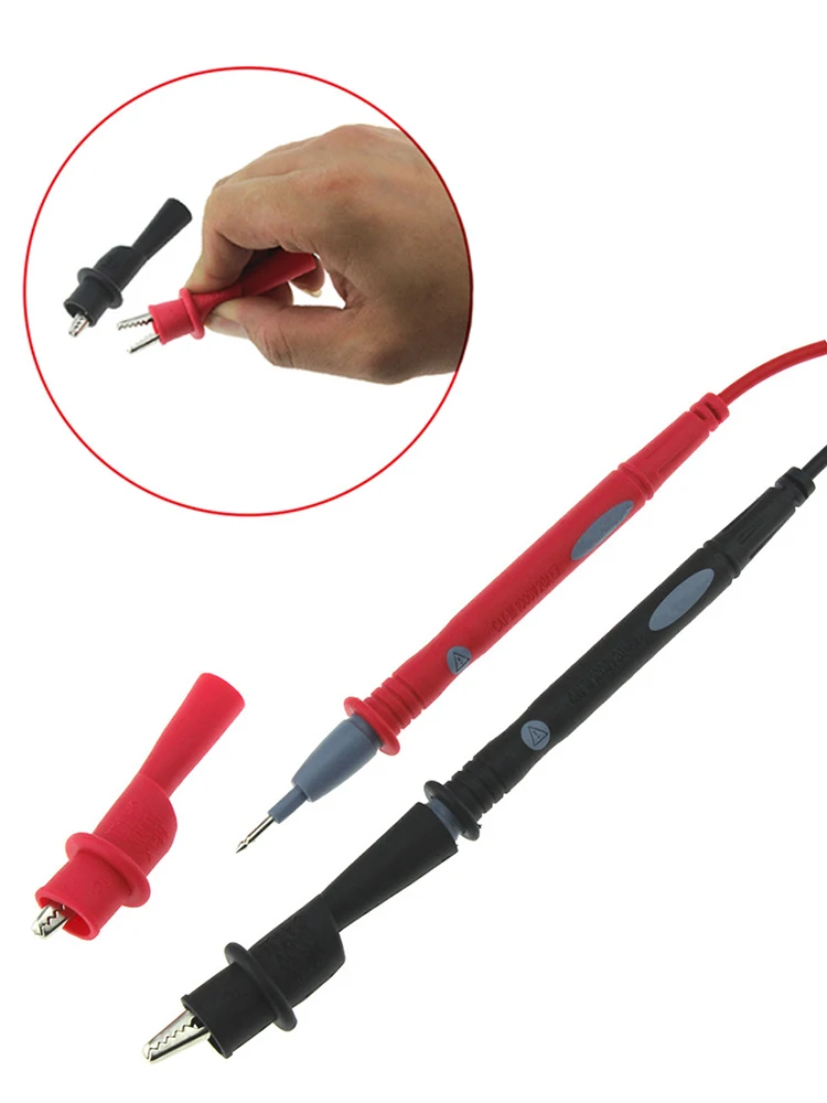 1 пара тестовых зажимов типа крокодил из ПВХ резиновая оболочка зажимы съемный