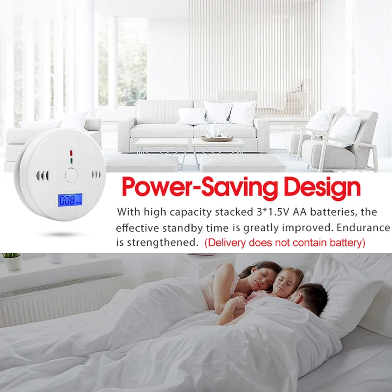 Smart Carbon Monoxide Detector CO Sensor Detector High Sensitive LED Indicator Smoke Fume Home Detector Gas Leak Warning Alarm images - 6
