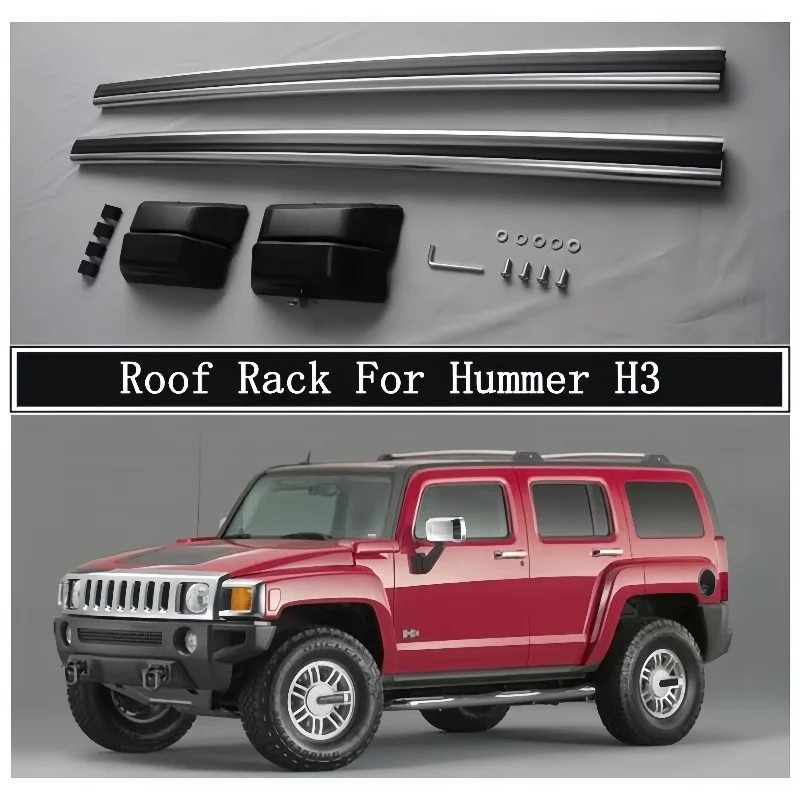 

Багажник на крышу для Hummer H3 2003-2022, багажники, перекладины, верхняя планка, рельсовые коробки, алюминиевый сплав