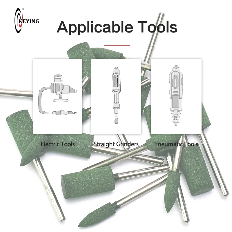 10 шт. резиновые точечные цилиндрические абразивные шлифовальные насадки Dremel для