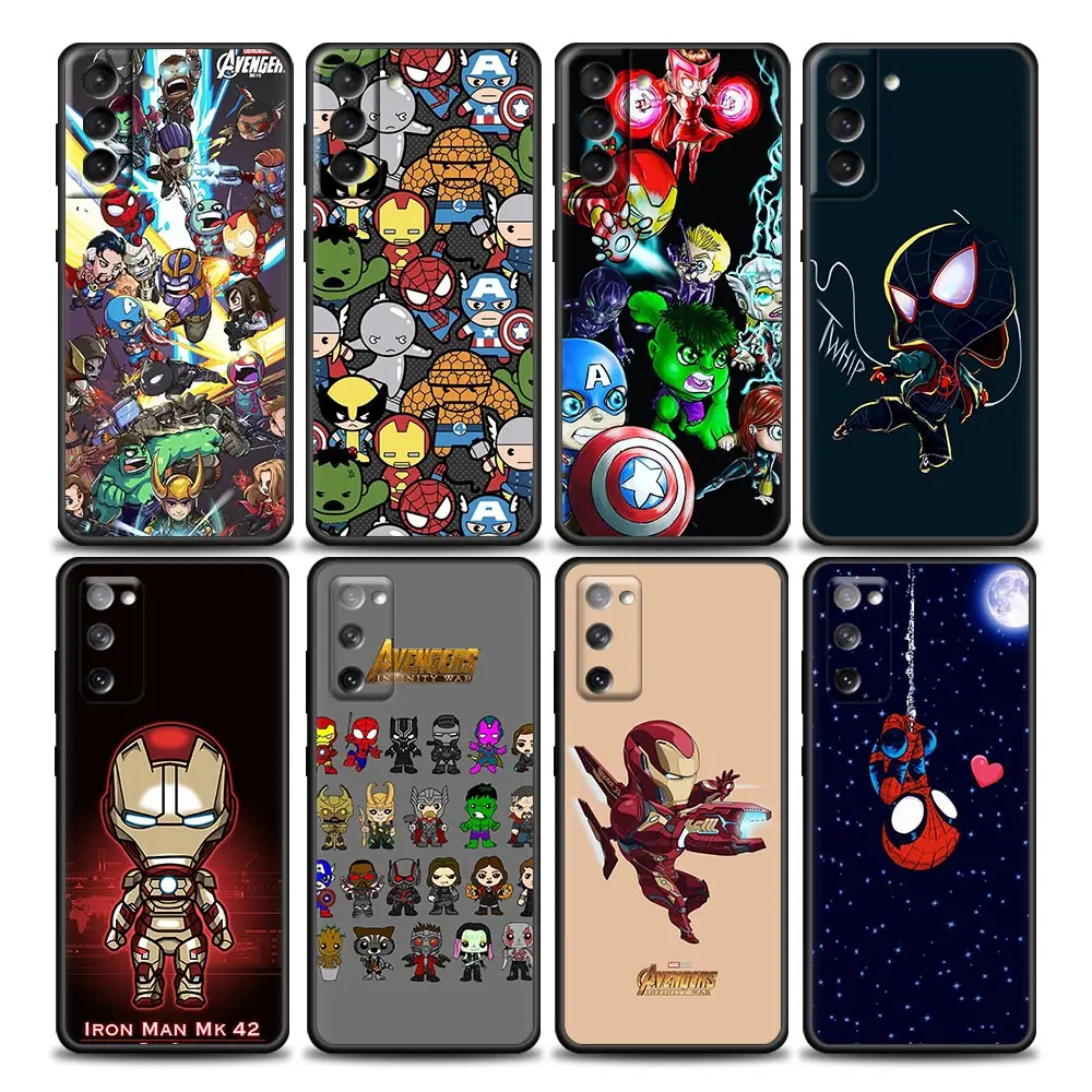 

Phone Case for Samsung Galaxy S7 S8 S9 S10e S21 S20 Fe Plus Ultra 5G Soft Case Cover Cute Cartoon Marvel Avengers