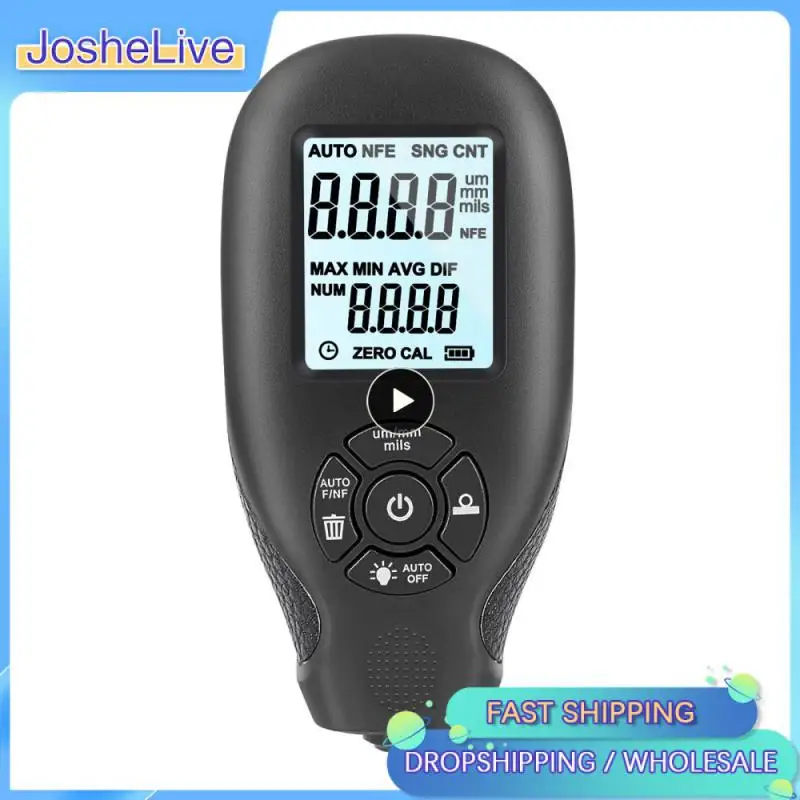 

HW-300 Digital Coating Thickness Gauge 1micron/0-1300 Car Paint Film Thickness Tester MFE/NFE Manual Paint Tool Automotive Paint