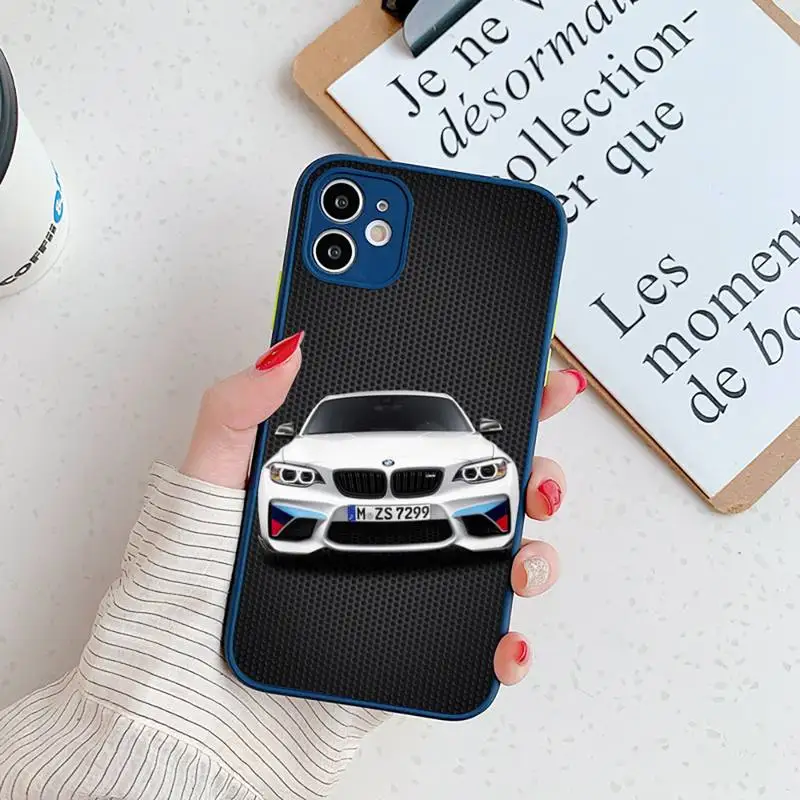 

BMW Luxury Car Phone Case For IPhone 12 11 13 14 Pro Max X XR XS SE2020 7 8 Plus Hard Shockproof Cover Case