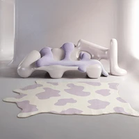 ig girly bedroom large area decorative carpet irregular design cow light color livingroom rugs fluffy soft cute childrens mat