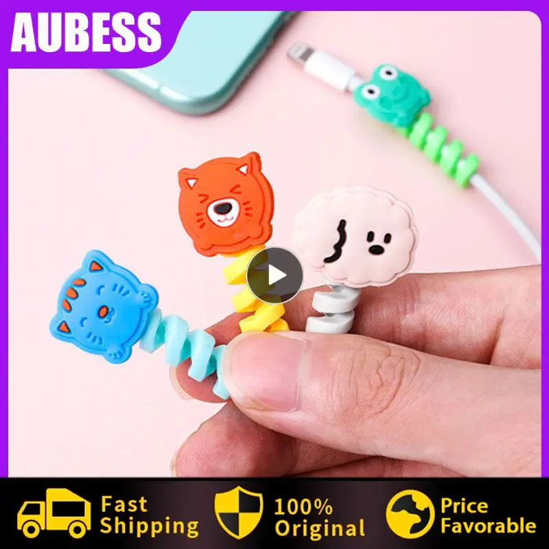 

Data Cable Protective Cover Lovely Cartoon Charger Protective Cable Covering Line Cable Covering Line Earphone Protective