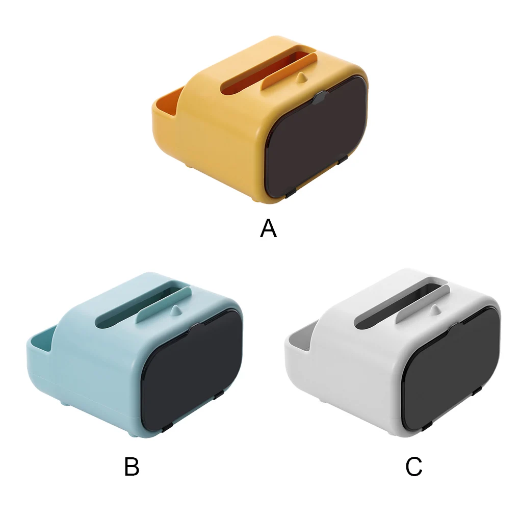 

Tissue Storage Box Large Capacity Napkin Sundries Stationery Organizer Tabletop Anti-slip Container Living Room Bedroom