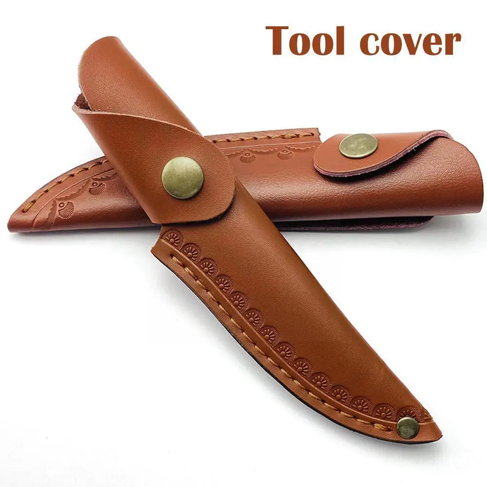 

1PC Sheath Holster Leather Sheath Holder Pocket Hunt Carry Tool Case Flashlight Fold Belt Case Outdoor Knife Camp Loop M9B2