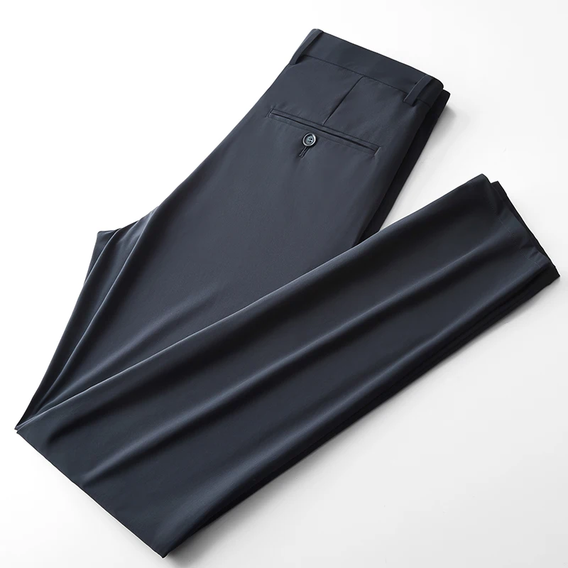 

Summer Cool Casual Pants Men's Draping Effect Suit Pants Lightweight Breathable Men's Pants Straight All-Matching Long Pants