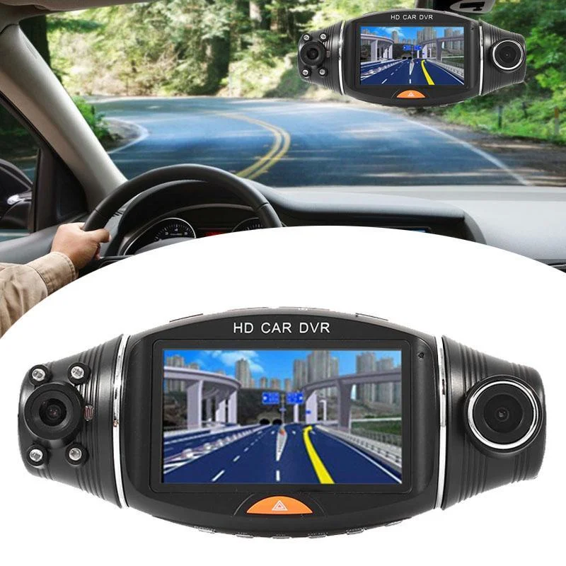

2.7 inch Dual Lens HD Car DVR Driving Recorder Sensor GPS Infrared Night Vision R310 without Memory Card