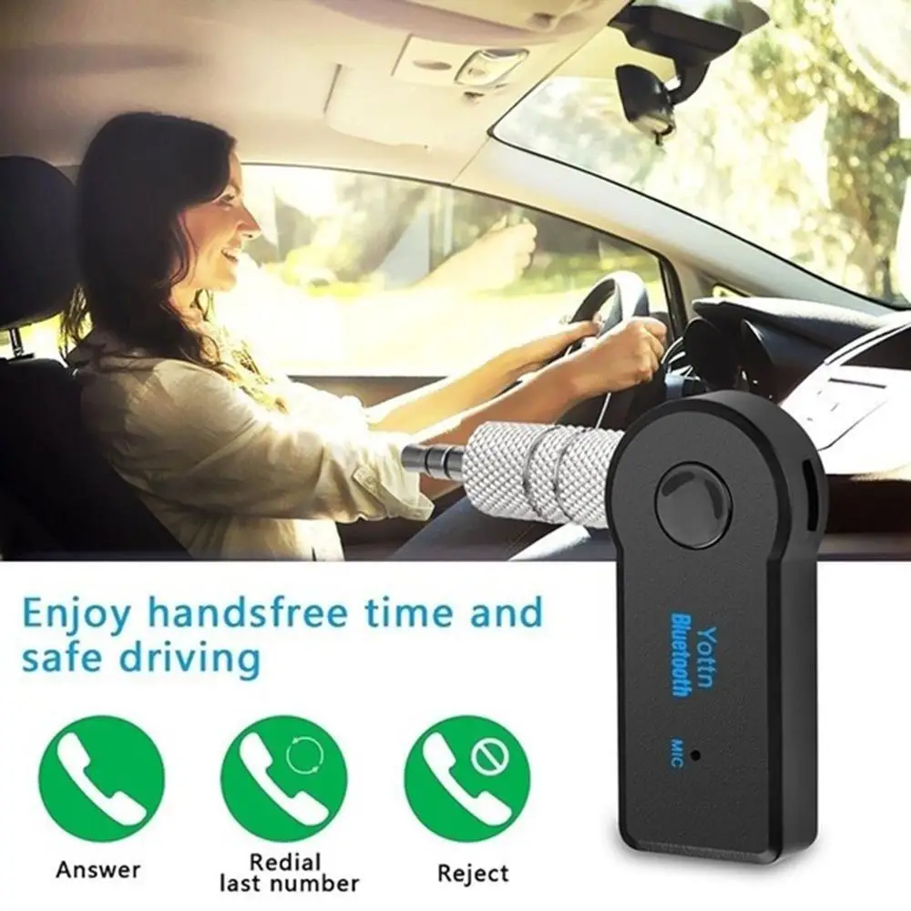 

Car Aux Wireless Receiver 3.5Mm Wireless Car Audio Player Wireless Handsfree Call Adapter Aux Receiver 3.5Mm