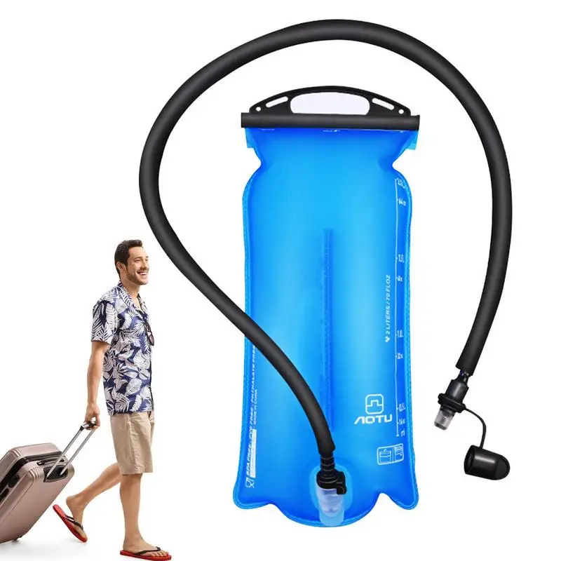 

Уличная сумка для воды без запаха 2 л, мешок для воды для горного туризма, внедорожного отдыха, с изолированной трубкой, для велоспорта, поход...