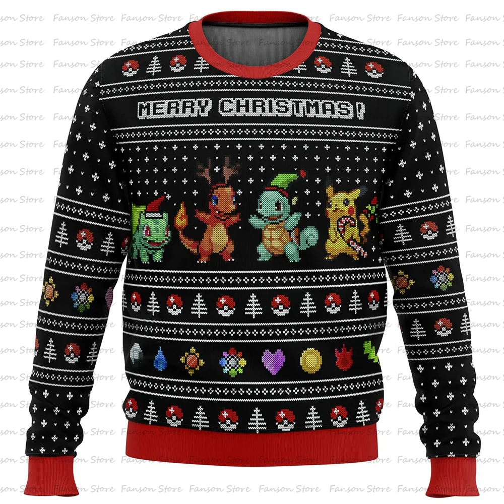 Pull de dessin animé Noël для мужчин и женщин пот пары толстовка в стиле аниме печать