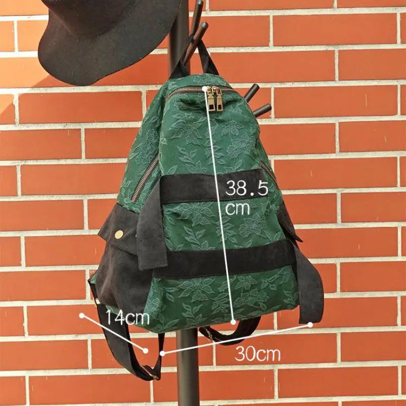 Винтажный рюкзак Johnature хлопково-льняная сумка новинка 2024 повседневный