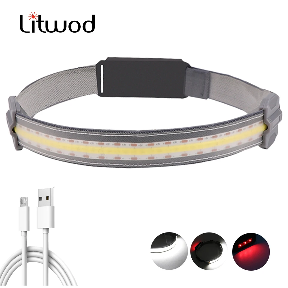 

Led Headlight Built-in Battery Rechargeable White & Red Lighting for Camping Working Headlamp Head Waterproof Lamp YD-33 SMD2835