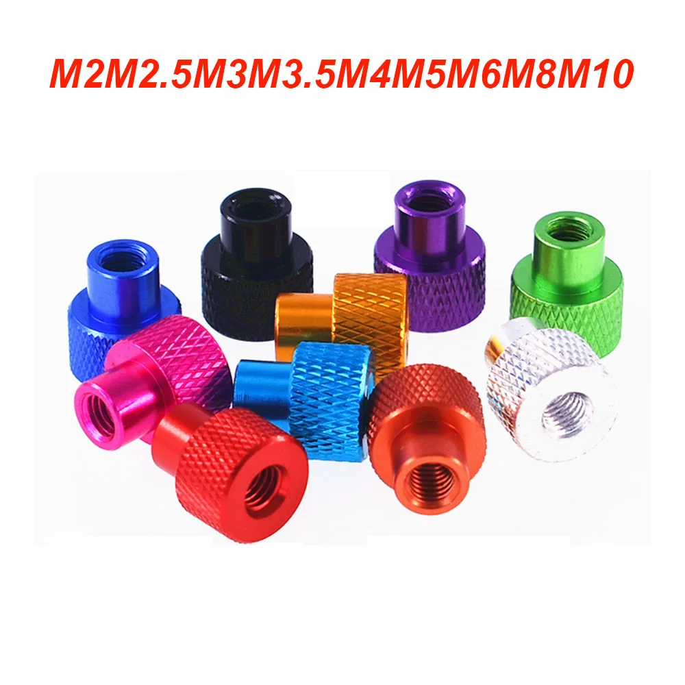 

4 Pcs M2 M2.5 M3 M3.5 M4 M5 M6 M8 M10 Colourful Aluminum Frame Hand Tighten Flange Nut Step Knurled Parafuso Tornillos Vis Screw