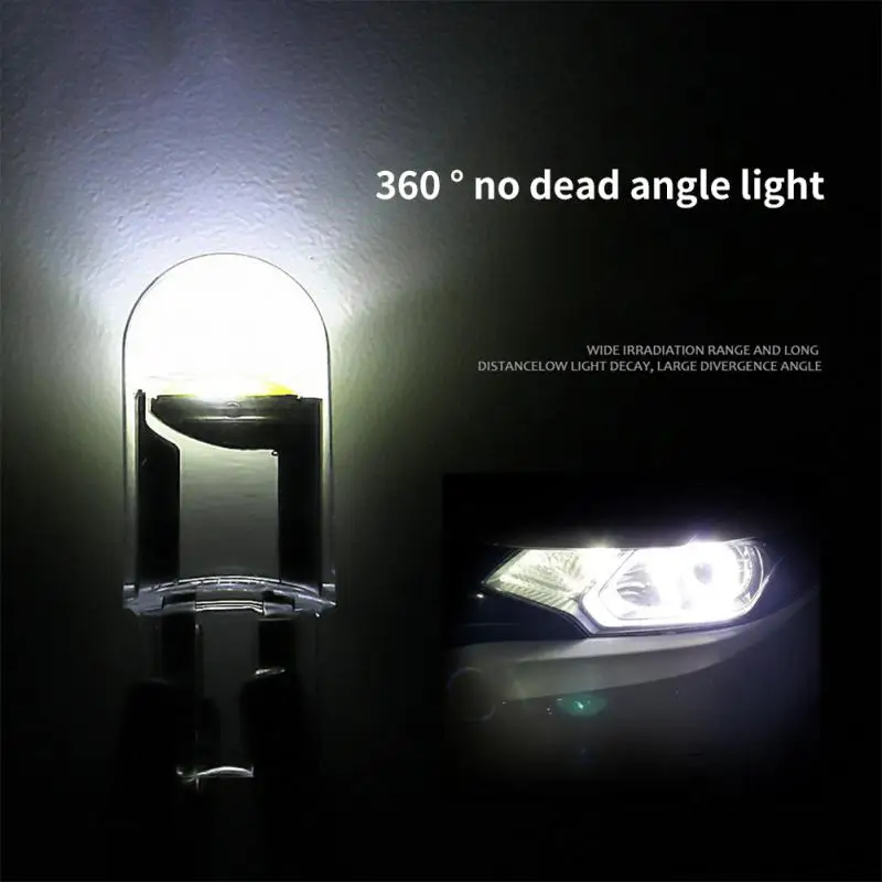 

Car Light Superbright Universal Cob Car Light Bulb Durable T10 Led License Plate Light Car Interior Accessories Width Light