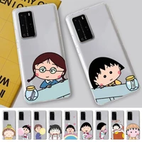 bandai chibi maruko chan phone case for samsung s20 ultra s30 for redmi 8 for xiaomi note10 for huawei y6 y5 cover