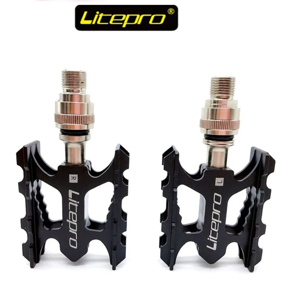 

Litepro pedal Folding Bike Quick Release Foot Pedals Road Bike MTB 412 451 Aluminum Alloy Quick Release Ultra-light Pedal