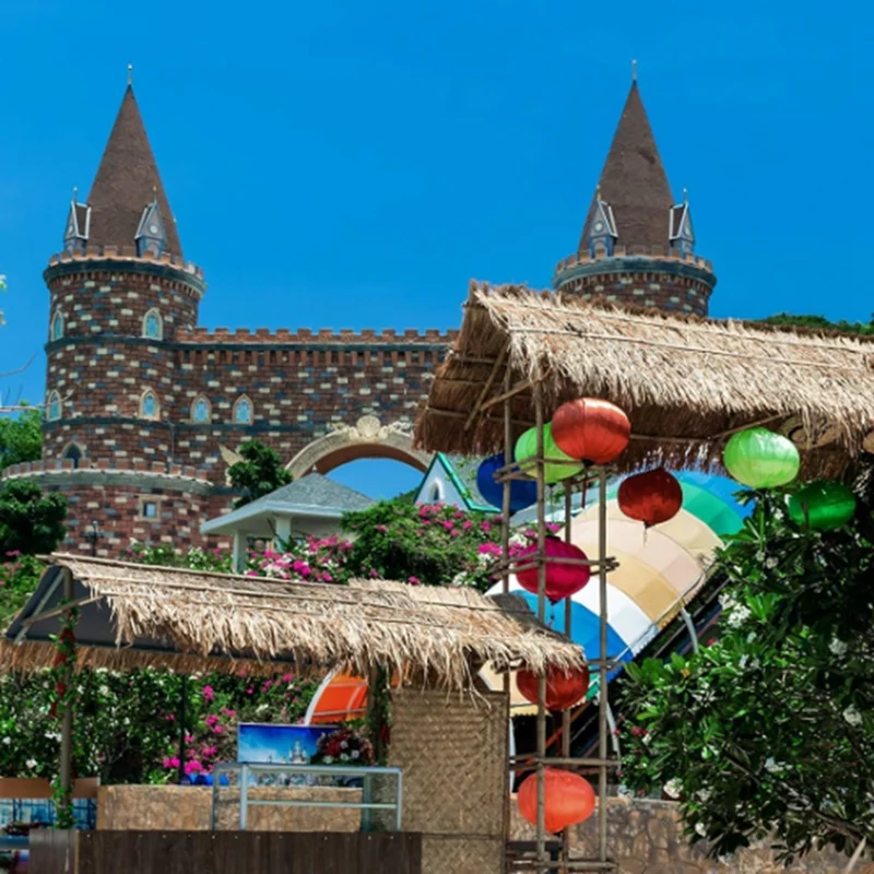 Mexican Tikis Hut Grass Skirt Roof Bar Duck Blind Thatch Roll Palm Palapa Straw Partys 300X50cm