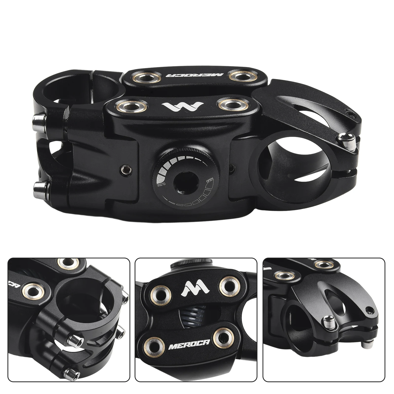 

Practical Durable High Quality Nice Portable Bike Stem Tools Parts Accessories Black Main Aluminium Alloy 90MM