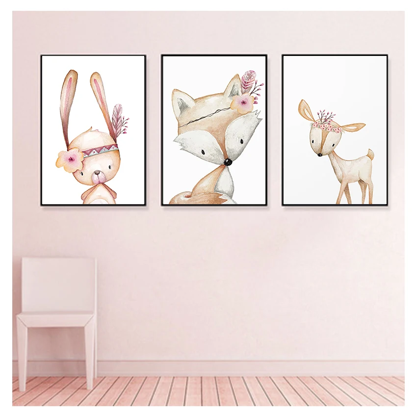 Плакаты и принты с животными настенная живопись на холсте картина для маленьких