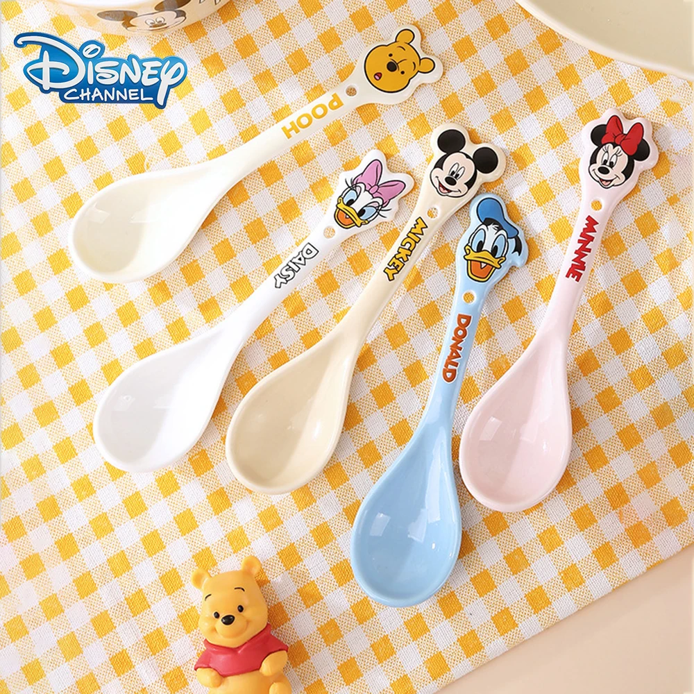 

Disney Ceramic Spoon Mickey Minnie Donald Duck Pooh Bear Cake Spoon Cartoon Coffee Spoon Children's Spoon Drink Soup Tableware