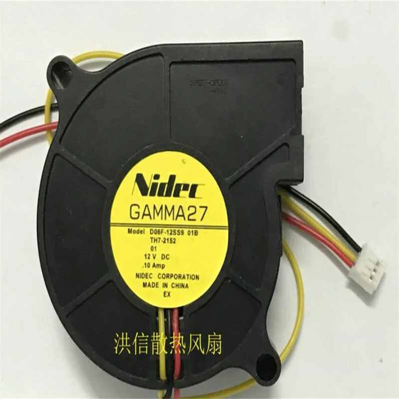 

Nidec 6025 GAMMA27 D06F-12SS9 01B DC12V 0.10A 6cm Three-wire centrifugal blower