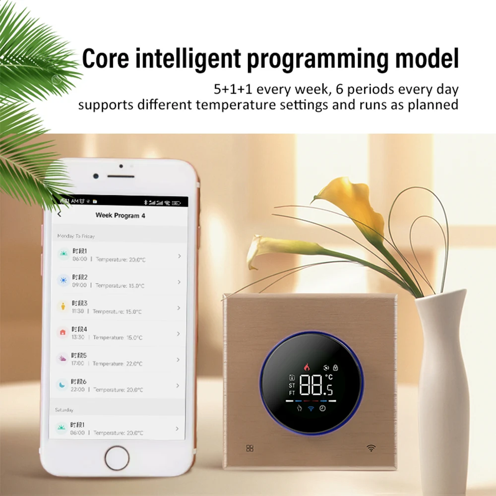 TUYA Wi-Fi умная ручка термостат подогрев пола водяной газовый котел программируемое