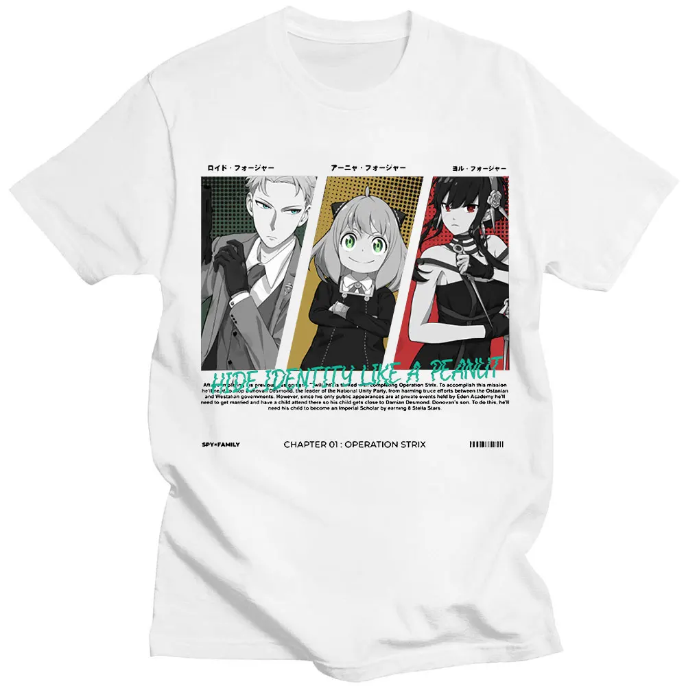 

Anime Spy X Family Loid Forger Anya Forger Yor Forger O-Neck T-shirt Funny Manga Summer Fashion Casual Men Short Sleeve T Shirt