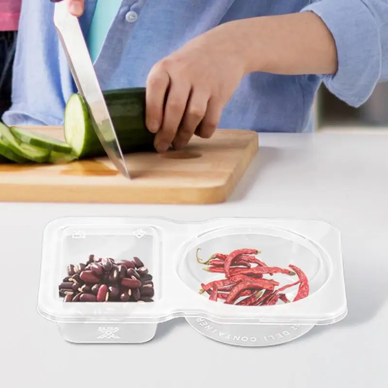 Отделения для салата двойные отделения 40 шт. герметичные