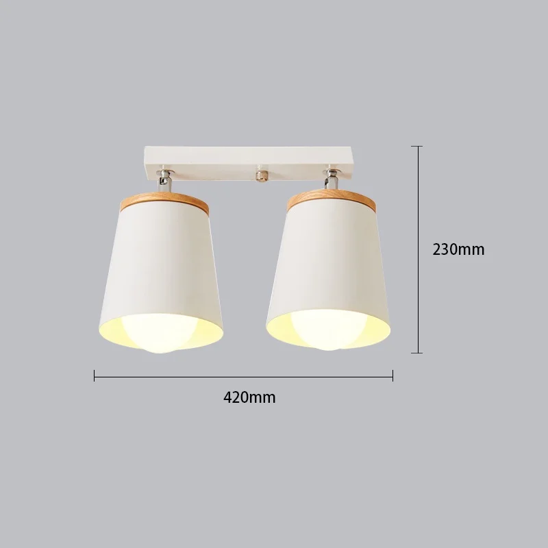 

Скандинавский светодиодный потолочный светильник, современный железный абажур с деревянным регулируемым углом, подвесной светильник для коридора, гостиной