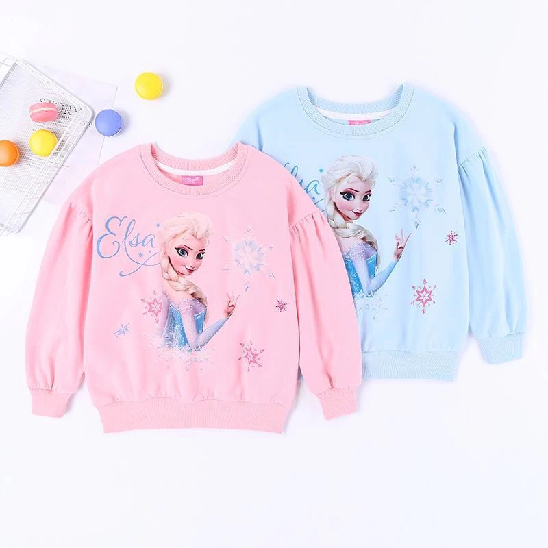 2022 New Tee Shirt Girl Clothing Long Sleeves for Children's T-shirt Girls  Tops Sofia Quality Cotton Frozen Elsa Kids Clothes