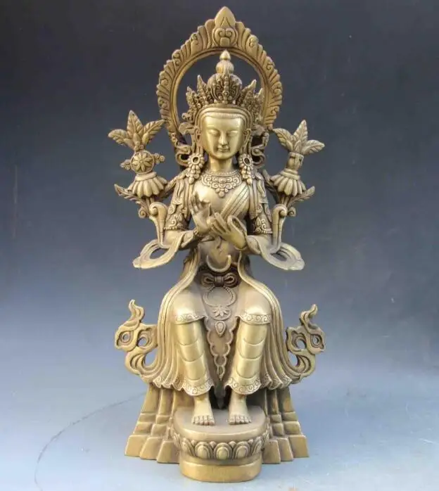 

Медная статуэтка, статуэтка из меди, латуни Maitreya Bodhisattva GuanYin Kwan-yin, бесплатная доставка