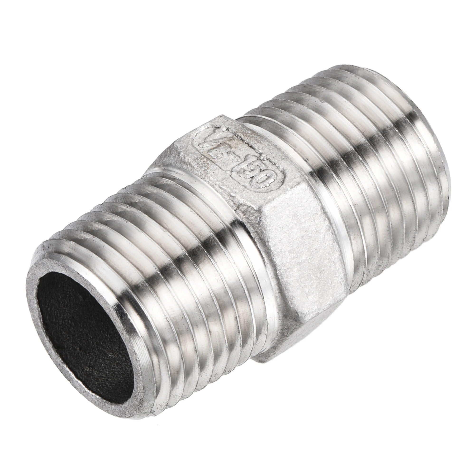 

Uxcell 304 Stainless Steel Hose Fitting 1/2NPT Male to 1/2NPT Male Thread Pipe Fittings 42mm Length