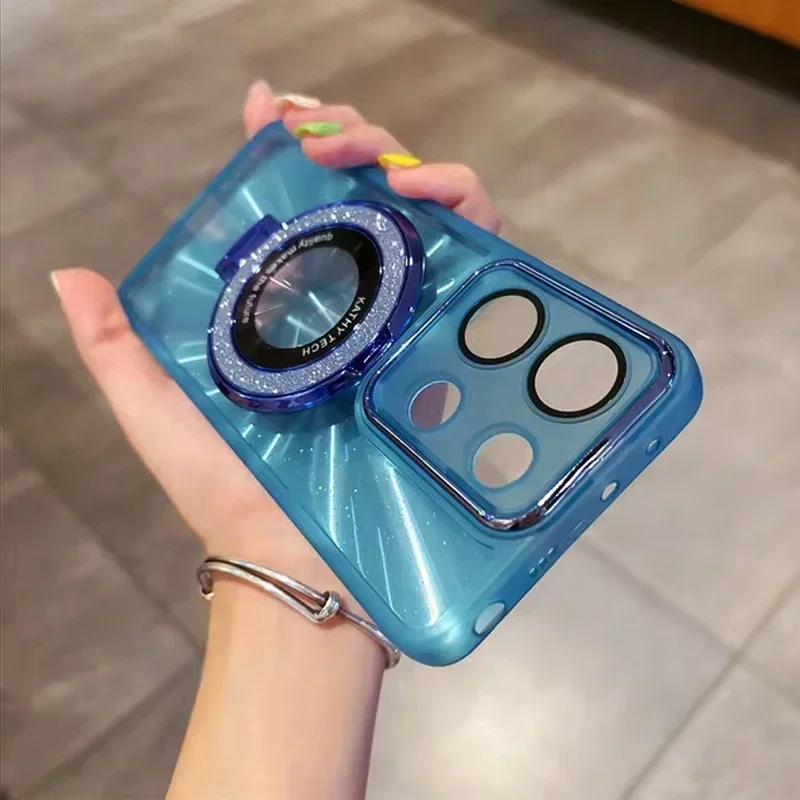 Блестящий браслет с держателем для телефона задняя крышка Oppo Reno 12 11 Reno12 Reno11 F 11F 12F