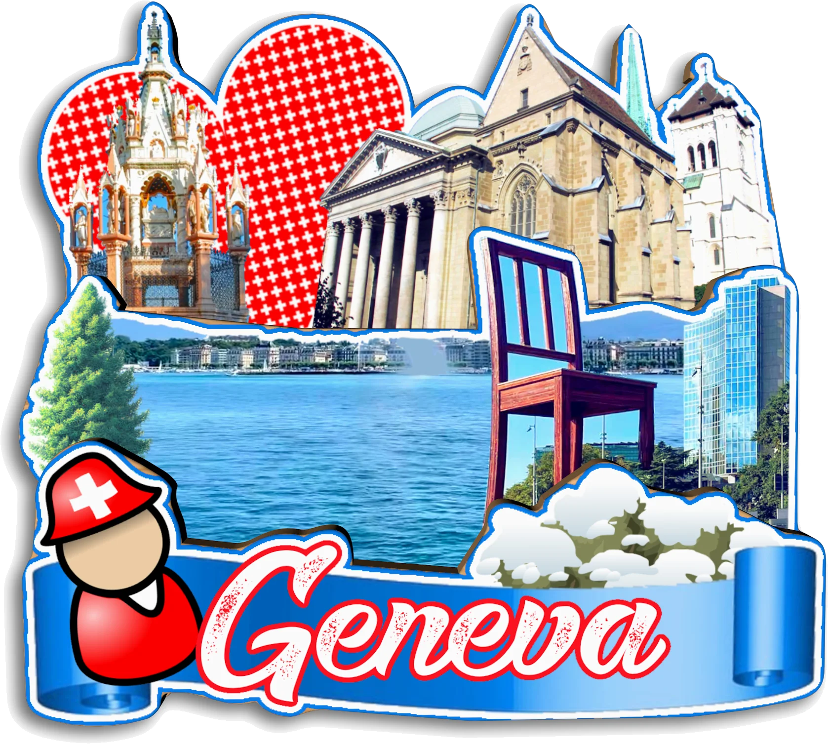 Фото Locarno Brienz Engelberg Thun Bellinzona Zurich Женева SWITZERLAND Магнит на холодильник Путешествия Сувенир Подарок №3