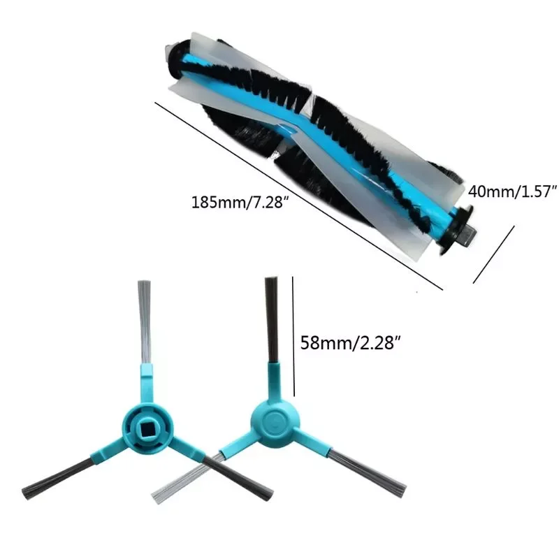 

1 Set Vacuum Cleaner Spare Parts Roller Main Brush Dust Hepa Filter Side Brush Mop Pad for Conga 1290 1390 Replacement Accessori