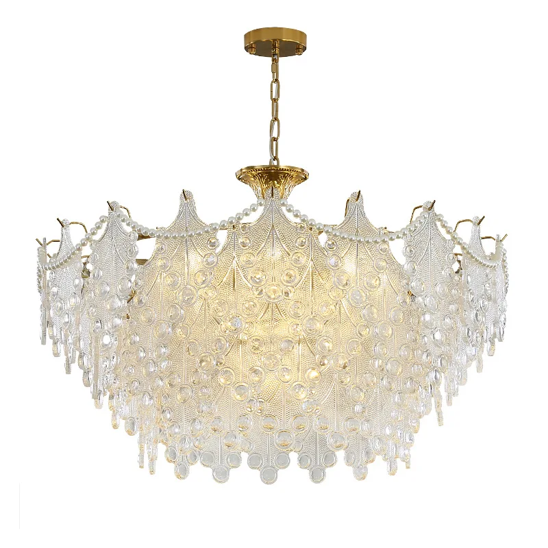 

Modern Suspension Lustre Chandelier LED Dimmable Light Fixture Luxury Hanging Lamp Home Appliance For Home Decor