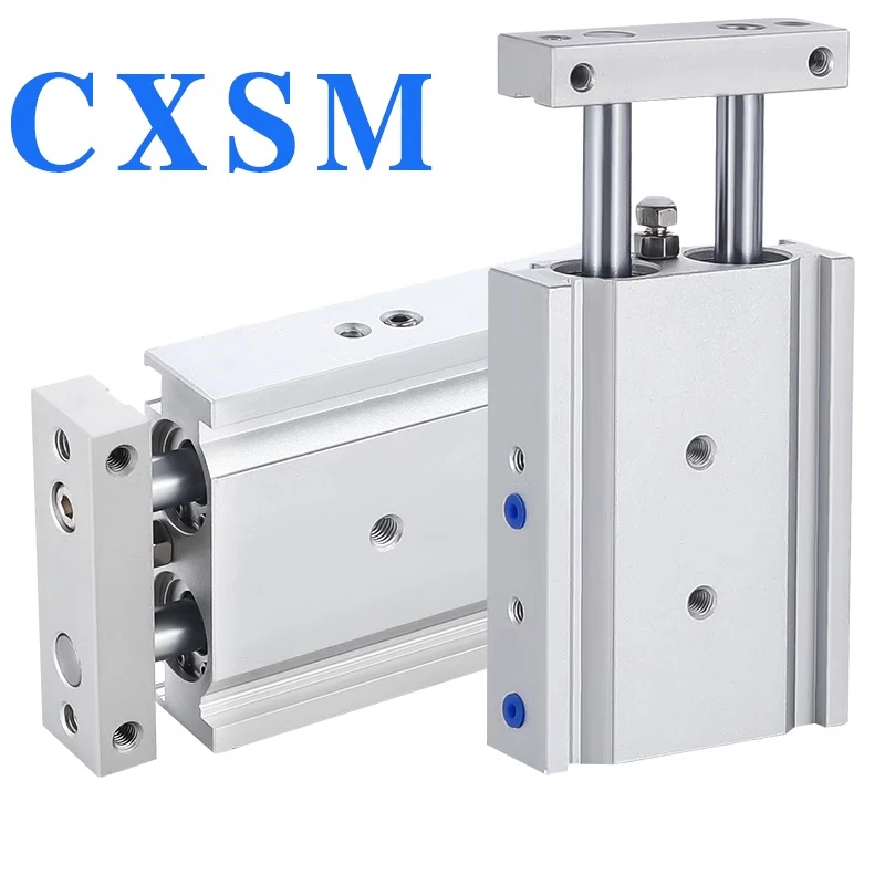 

CXSM6 CXSM10 CXSM15 CXSM20 CXSM25 CXSM32 Двойной шток поршня SMC Тип CXSM Пневматический двухосевой двухштоковый цилиндр