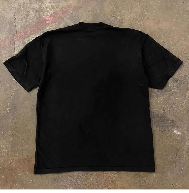 Футболка с принтом в стиле ретро Harajuku 2025 года новая футболка хип-хоп Kawaii больших