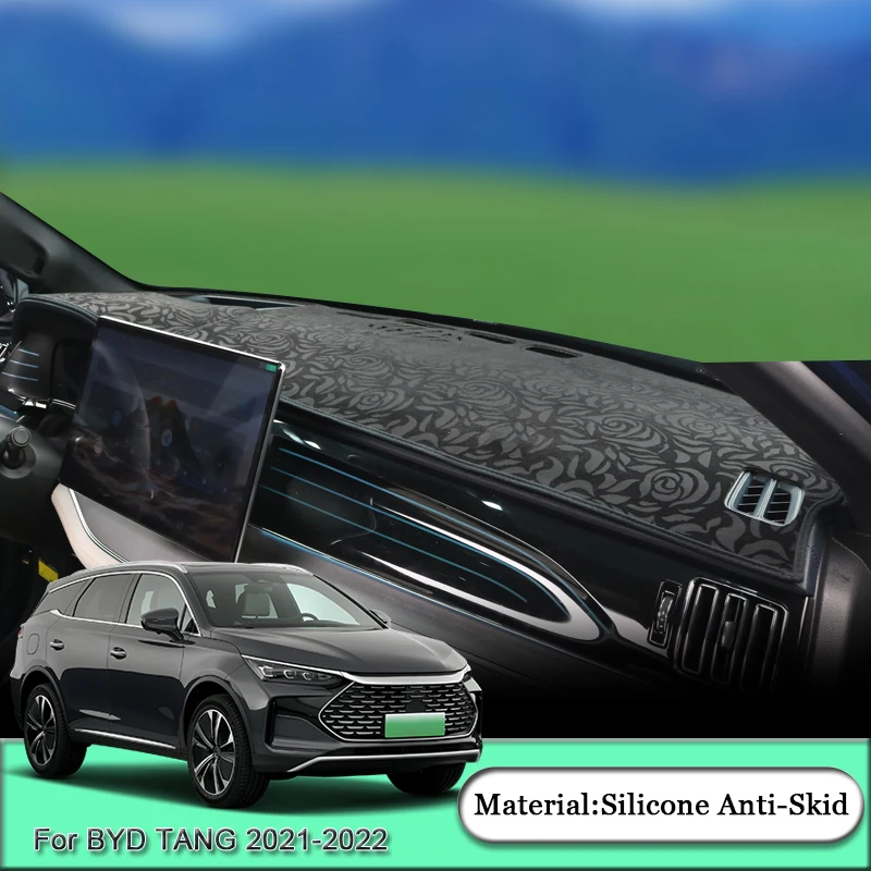 

Car Styling For BYD TANG 2021-2022 Auto Dashboard Protective Mat Shade Cushion Pad Rose Carpet Mat Cover Automobiles Accessories