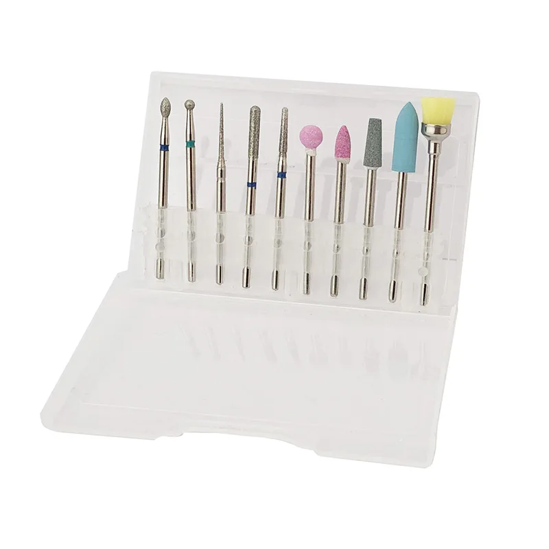 Набор русских насадок для маникюра 10 шт. фрезы кутикулы аксессуары пилка ногтей |