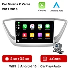 Автомагнитола для Hyundai Solaris 2 Verna 2017 2018 DSP 2 din Android 10,1, мультимедийный видеоплеер, Wi-Fi, GPS-навигация для carplay