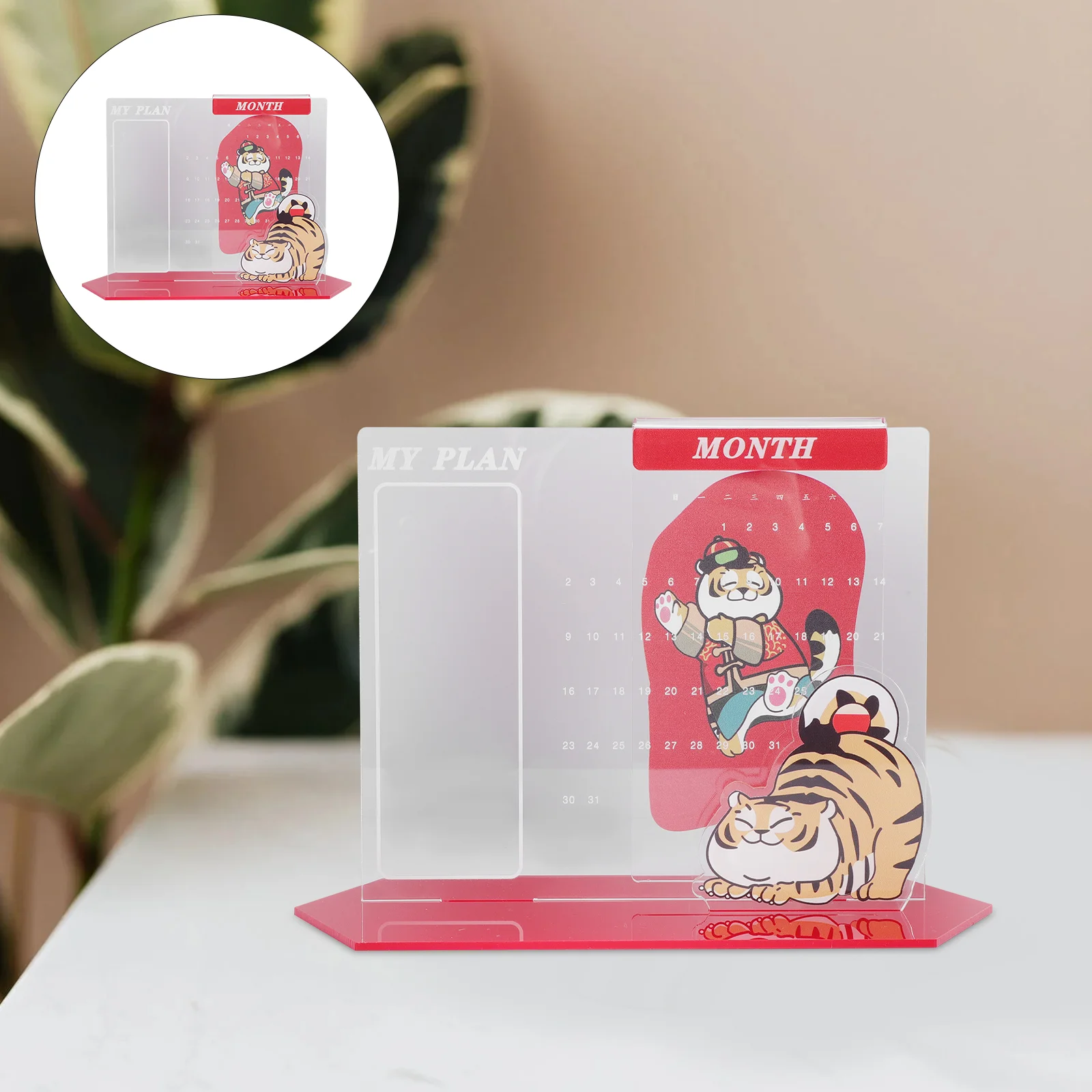 

Erasable Note Board Office 2022 Desk Calendar Schedule Planning Board (Red)